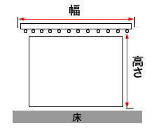 カーテンの採寸方法