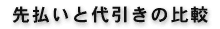 先払いと代引きの比較